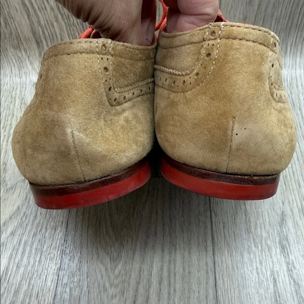 Hugo Boss Tan and Red Men's Shoes